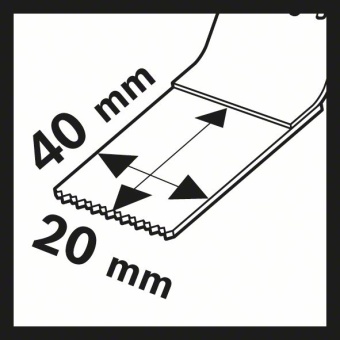 Погружное пильное полотно 5 шт в упаковке HM AIZ 20 AT Metal 30 x 20 mm 2608662034 (2.608.662.034)